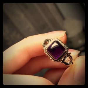 Size 6 Amethyst Ring 925 Sterling Silver